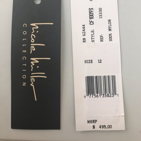 Nicole Miller Embroidered Tulle Gown - Picture 8 of 10